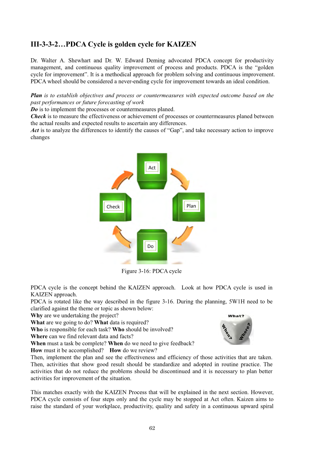 III-3-3-2…PDCA Cycle Is Golden Cycle for KAIZEN