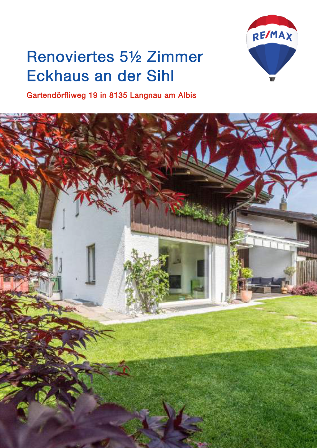 Renoviertes 5½ Zimmer Eckhaus an Der Sihl Gartendörfliweg 19 in 8135 Langnau Am Albis