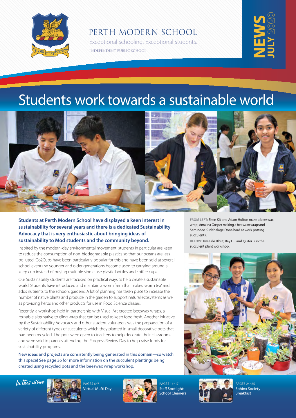 Students Work Towards a Sustainable World