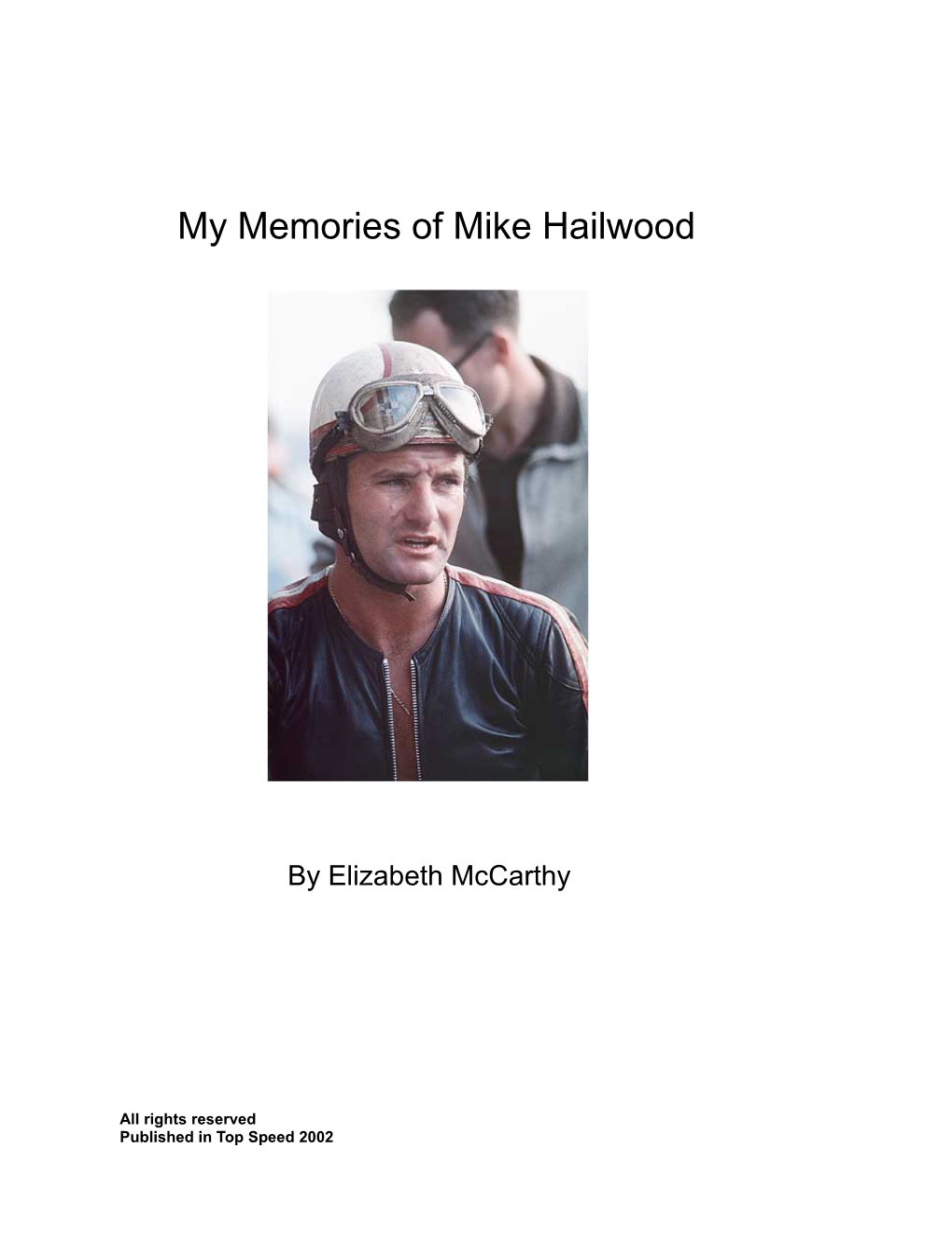 My Memories of Mike Hailwood