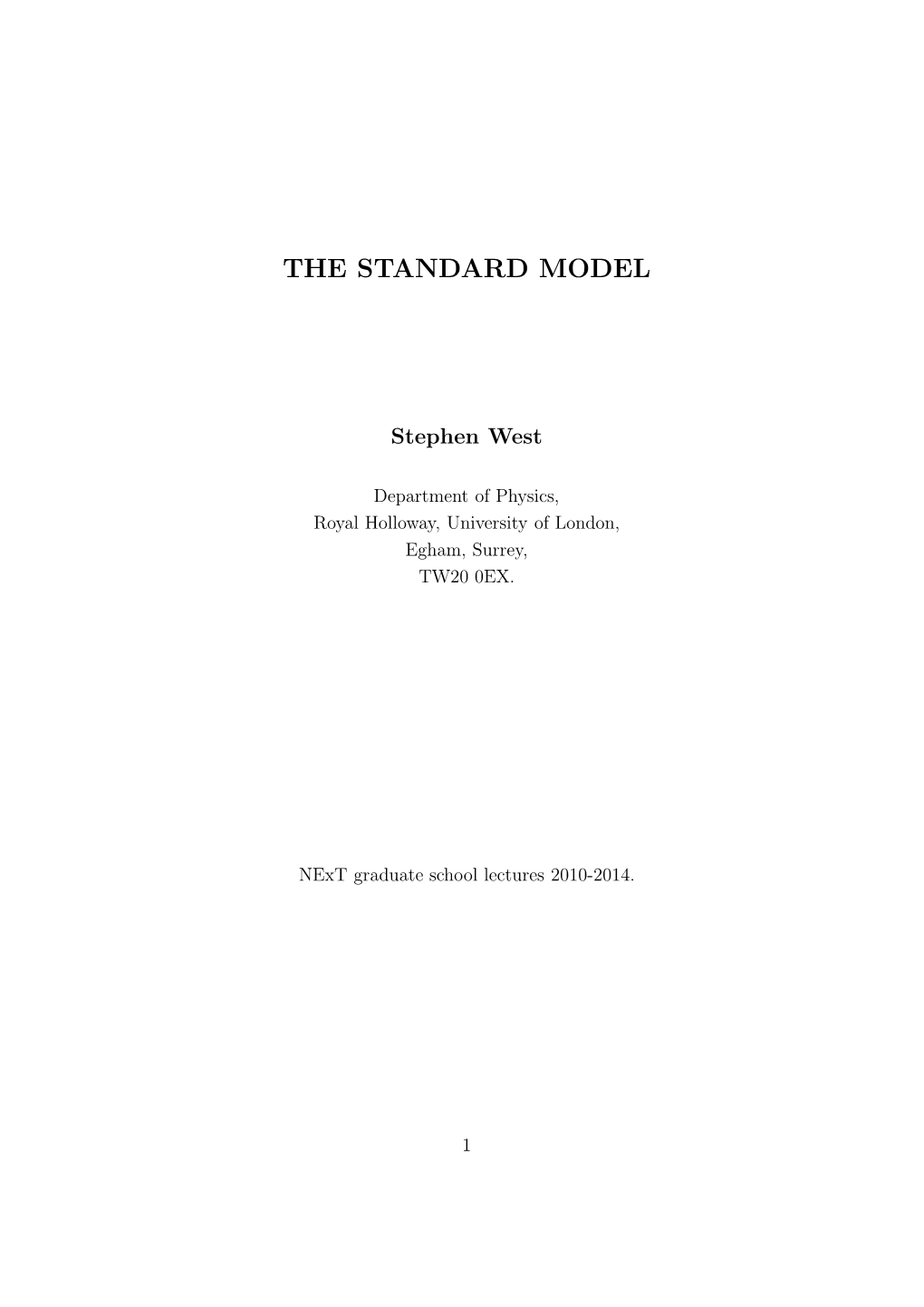 The Standard Model