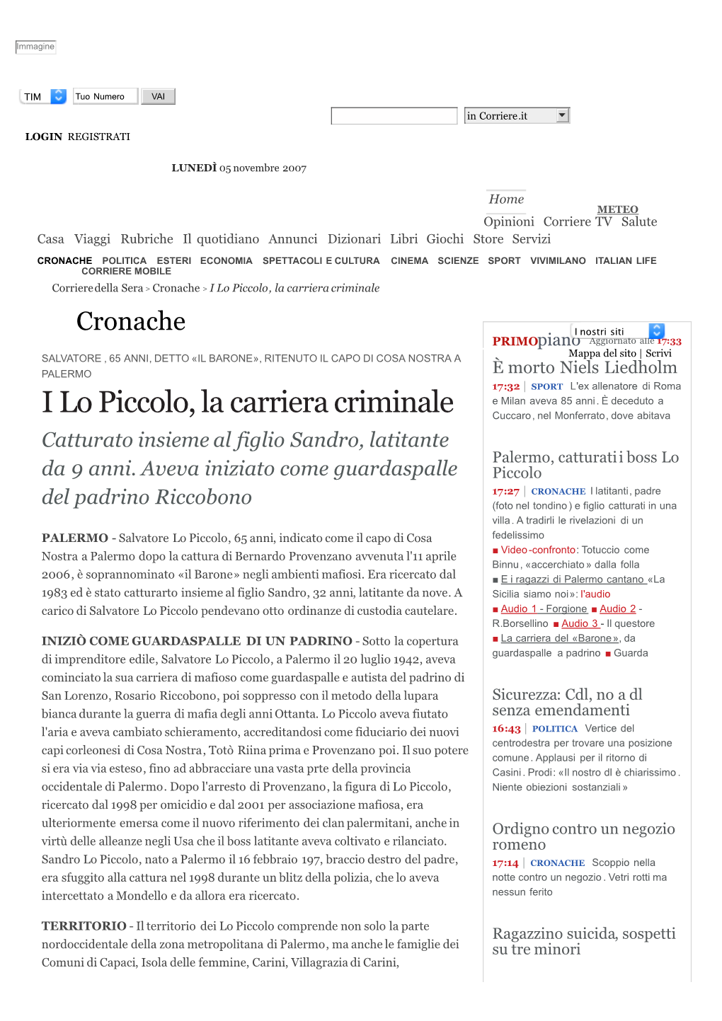 I Lo Piccolo, La Carriera Criminale