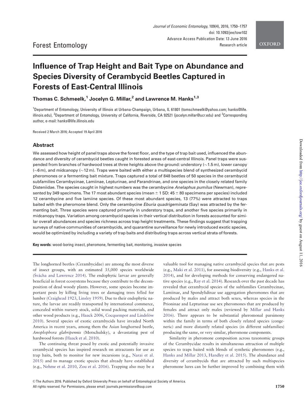 Forest Entomology Research Article