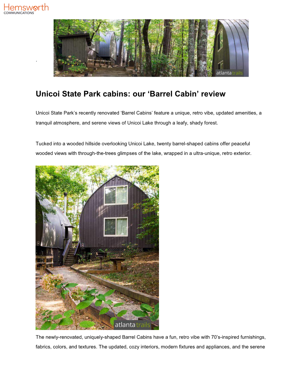 Unicoi State Park Cabins: Our ‘Barrel Cabin’ Review