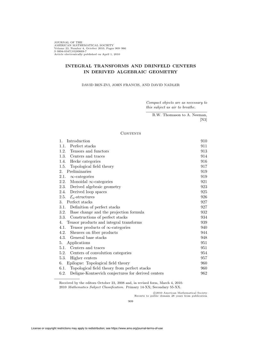 Integral Transforms and Drinfeld Centers in Derived Algebraic Geometry