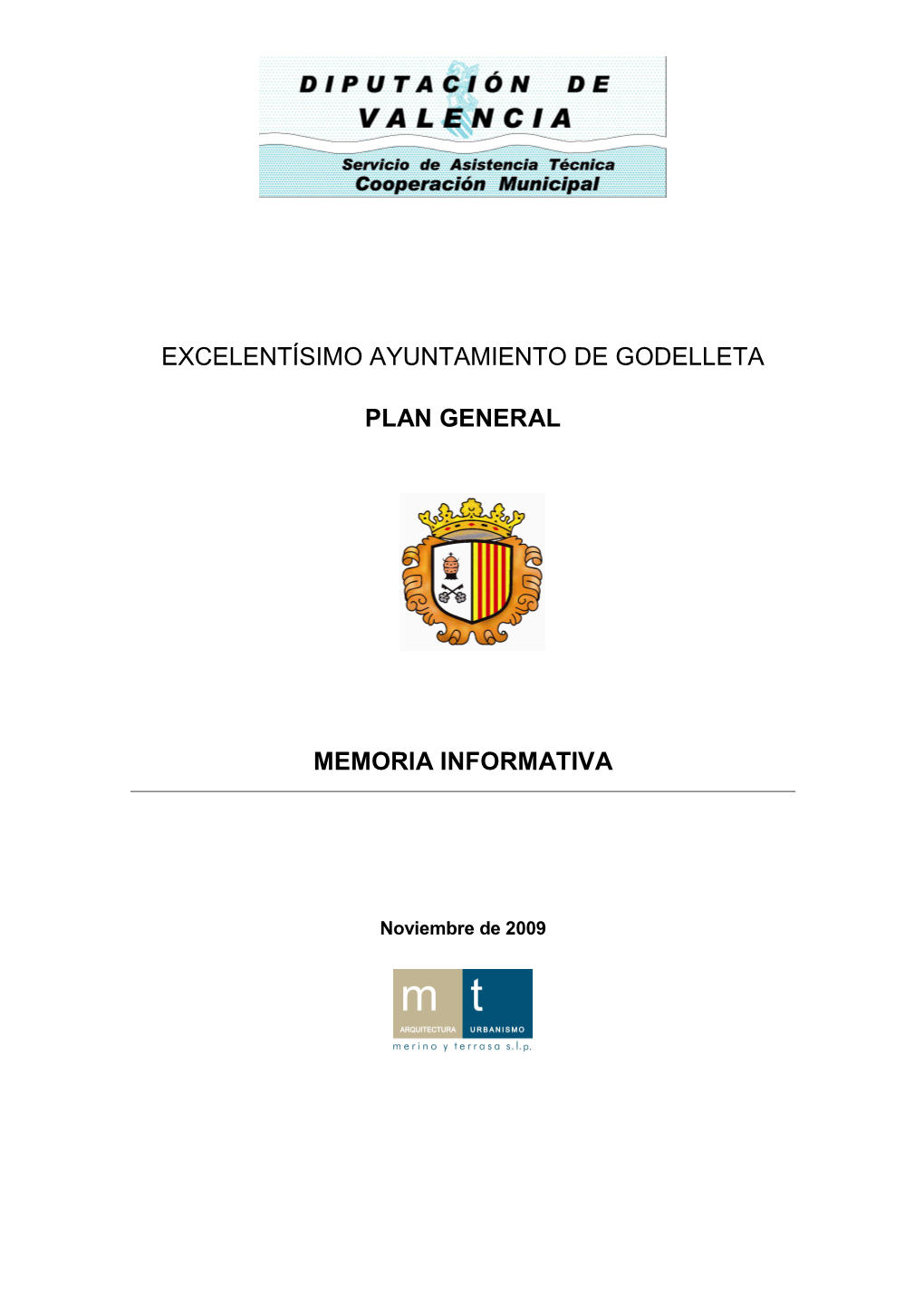 Excelentísimo Ayuntamiento De Godelleta Plan General Memoria