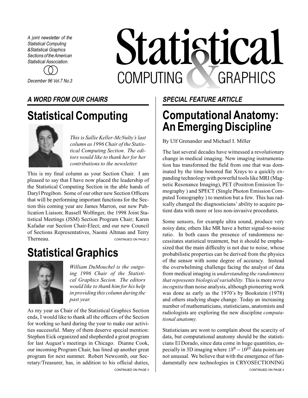 Statistical Computing &Statistical Graphics Sections of the American Statistical Association