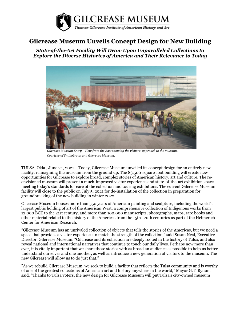 Gilcrease Museum Unveils Concept Design for New Building