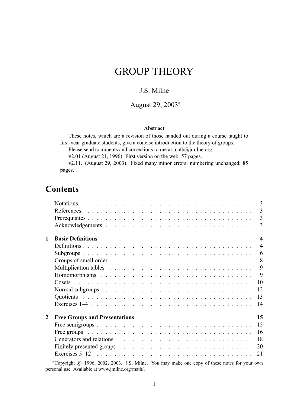 Group Theory