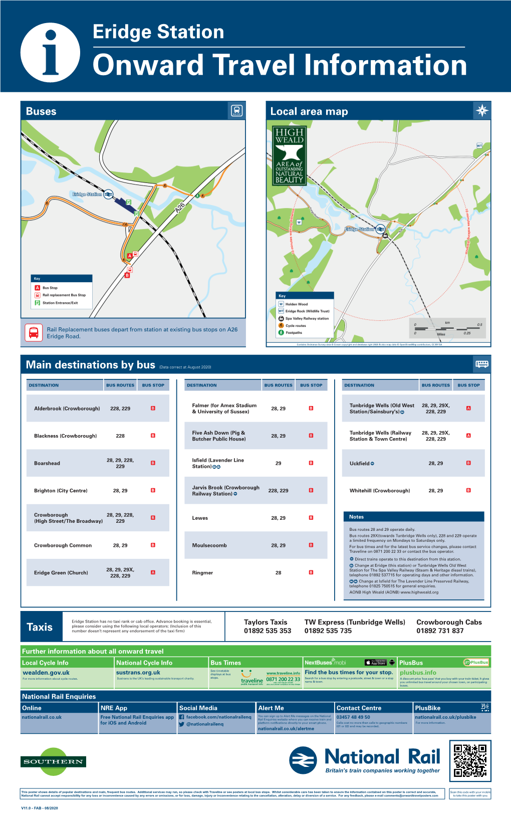 Eridge Station I Onward Travel Information Buses Local Area Map