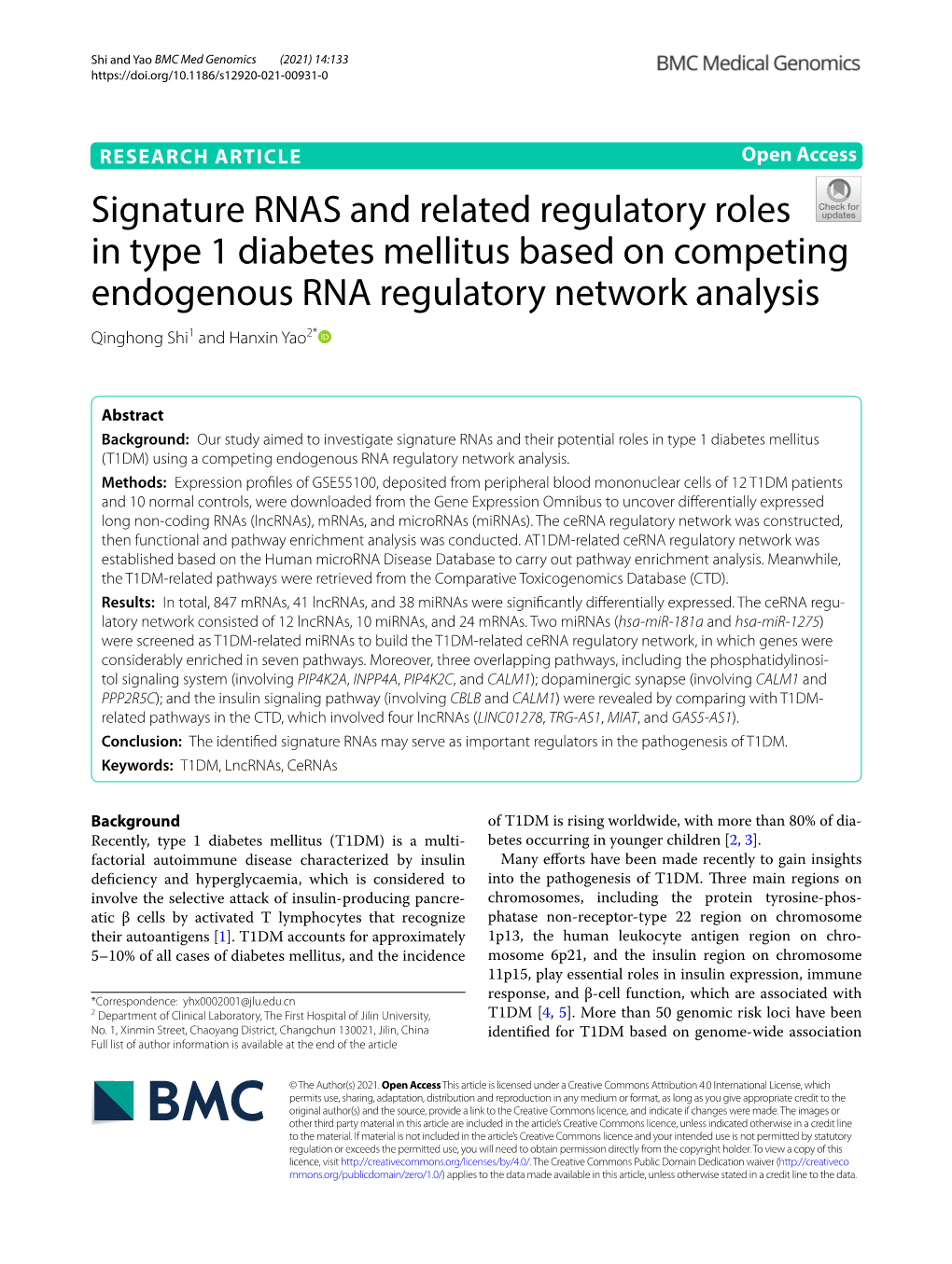 Downloaded from the Gene Expression Omnibus to Uncover Diferentially Expressed Long Non-Coding Rnas (Lncrnas), Mrnas, and Micrornas (Mirnas)