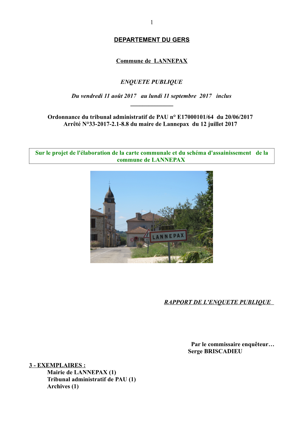 Rapport CC Et Assainissement Lannepax