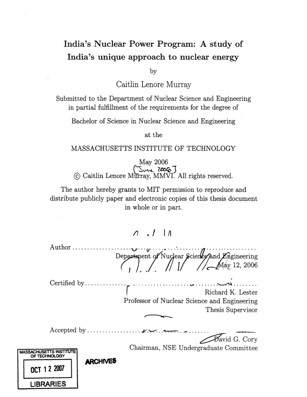 India's Nuclear Power Program