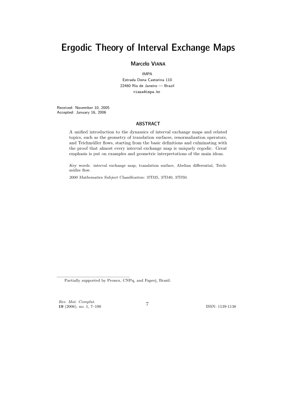 Ergodic Theory of Interval Exchange Maps