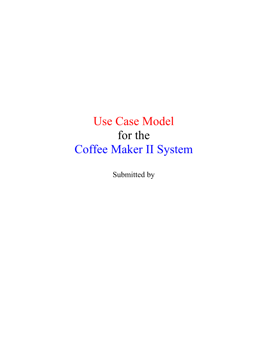 Use Case Model