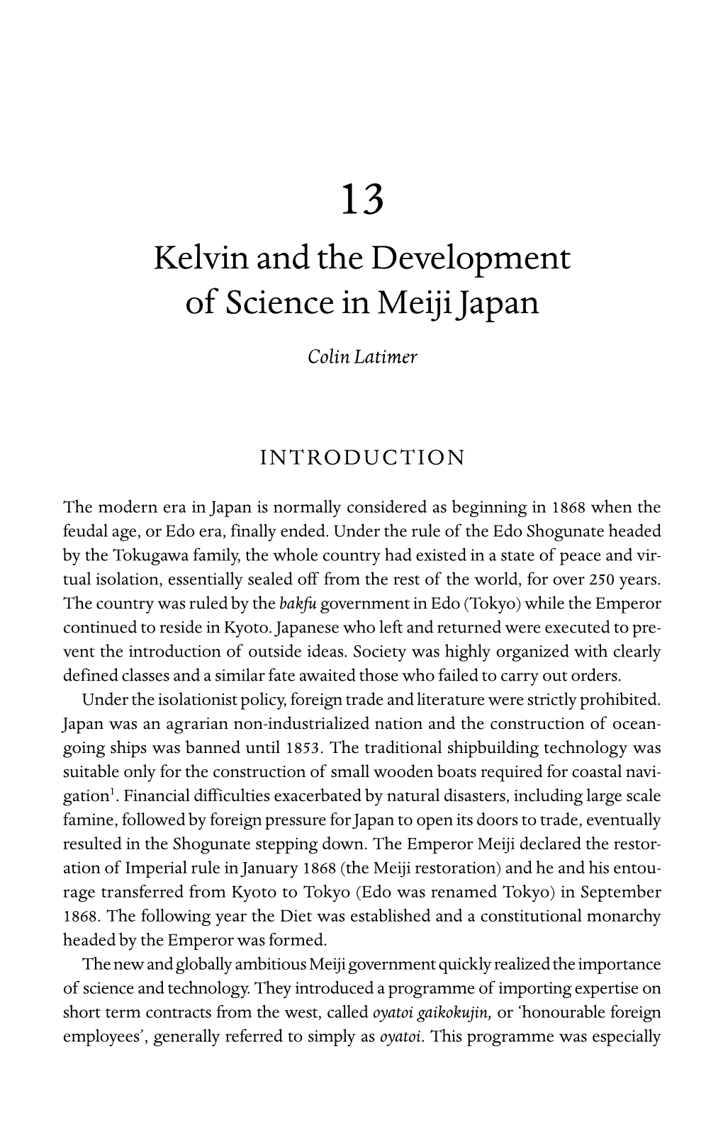 Kelvin and the Development of Science in Meiji Japan
