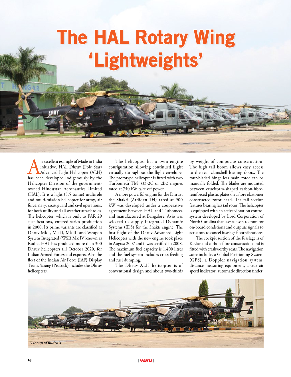 The HAL Rotary Wing 'Lightweights'