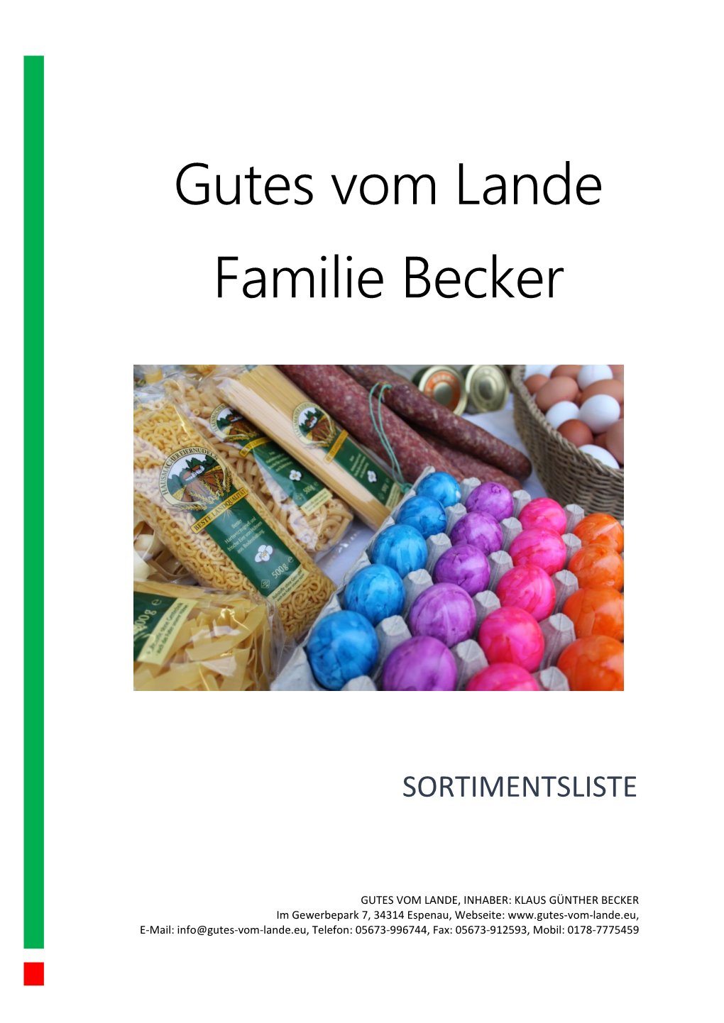 Gutes Vom Lande Familie Becker