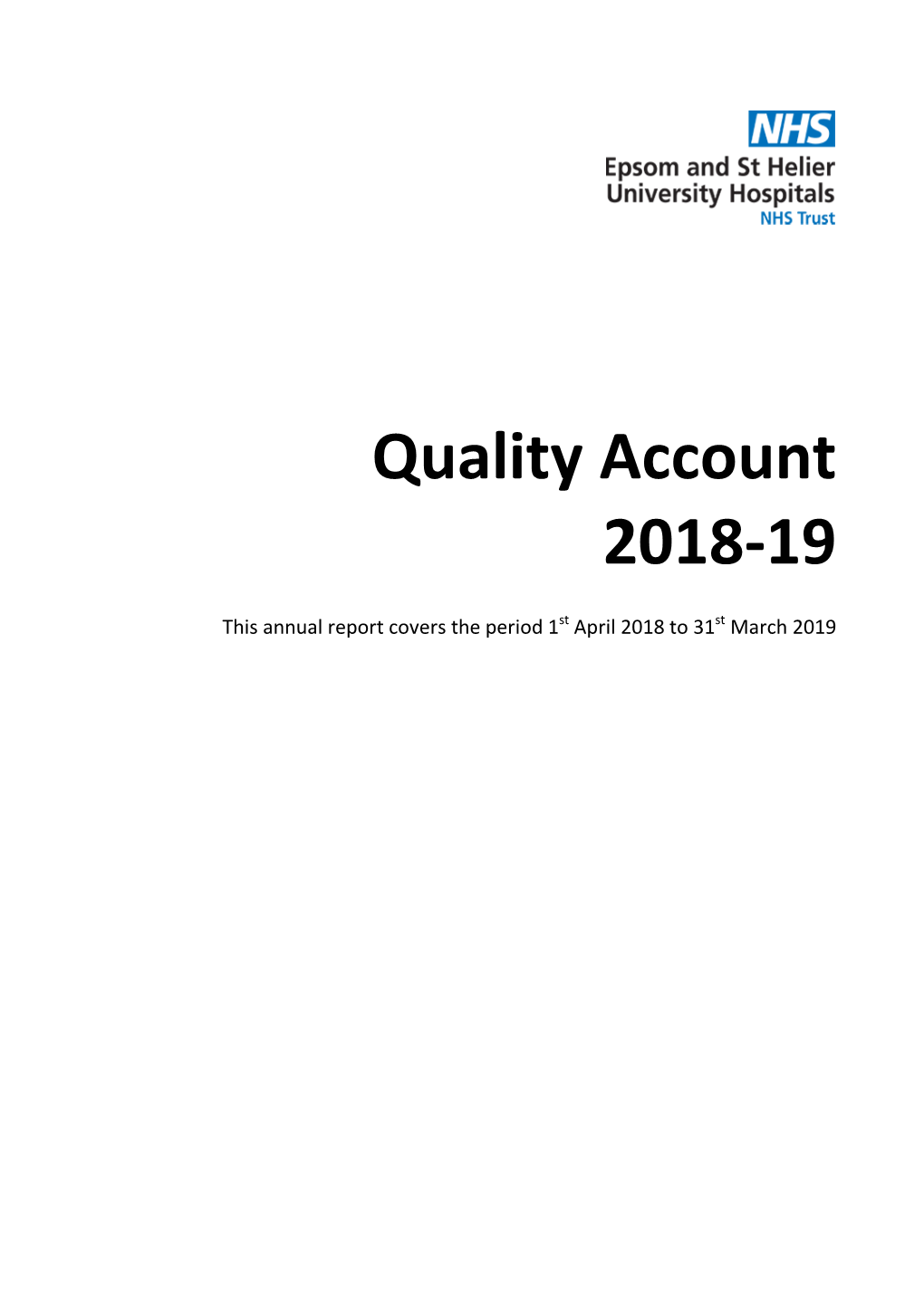 Quality Account 2018-19
