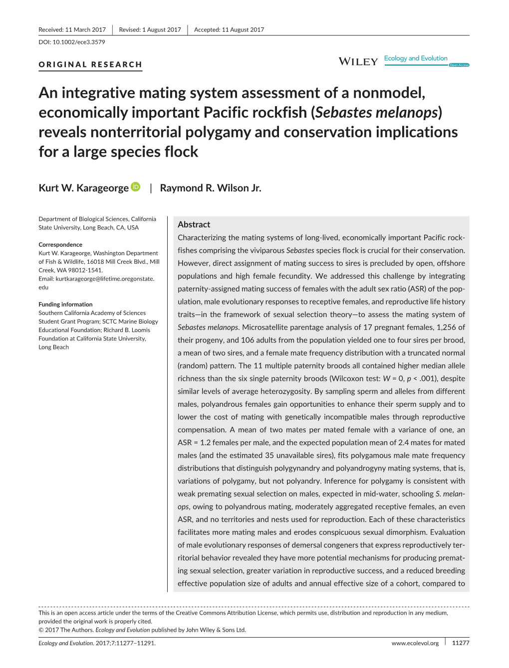 An Integrative Mating System Assessment of a Nonmodel