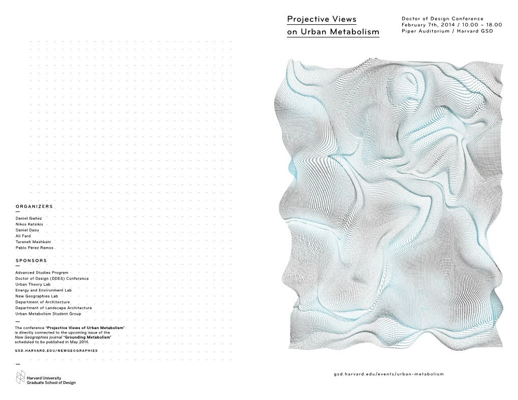 Projective Views on Urban Metabolism” Are, Through the Lens of Urban Panel Two Territorial Metabolism, To: [Panel 1] Generally Reassess Transformations