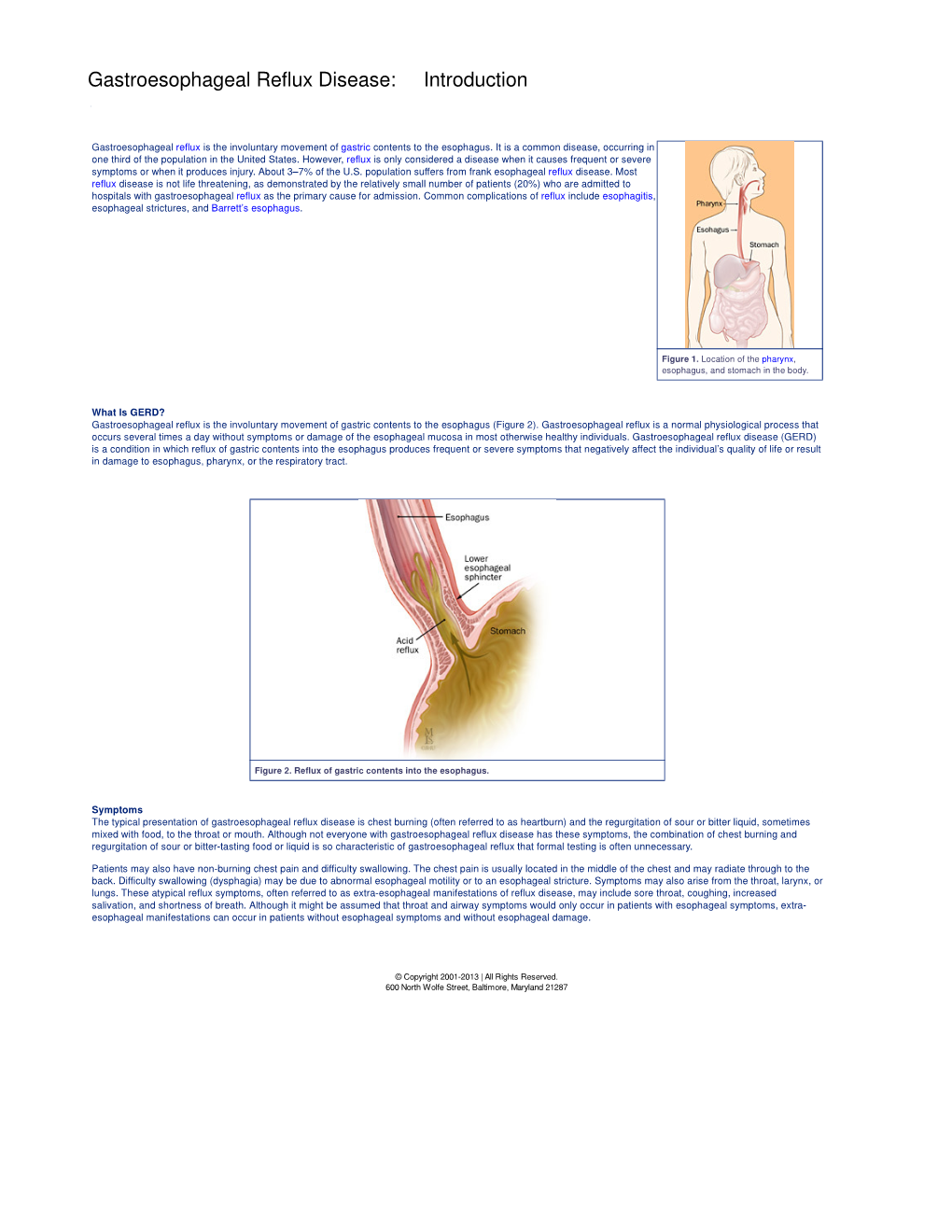 Gastroesophageal Reflux Disease: Introduction