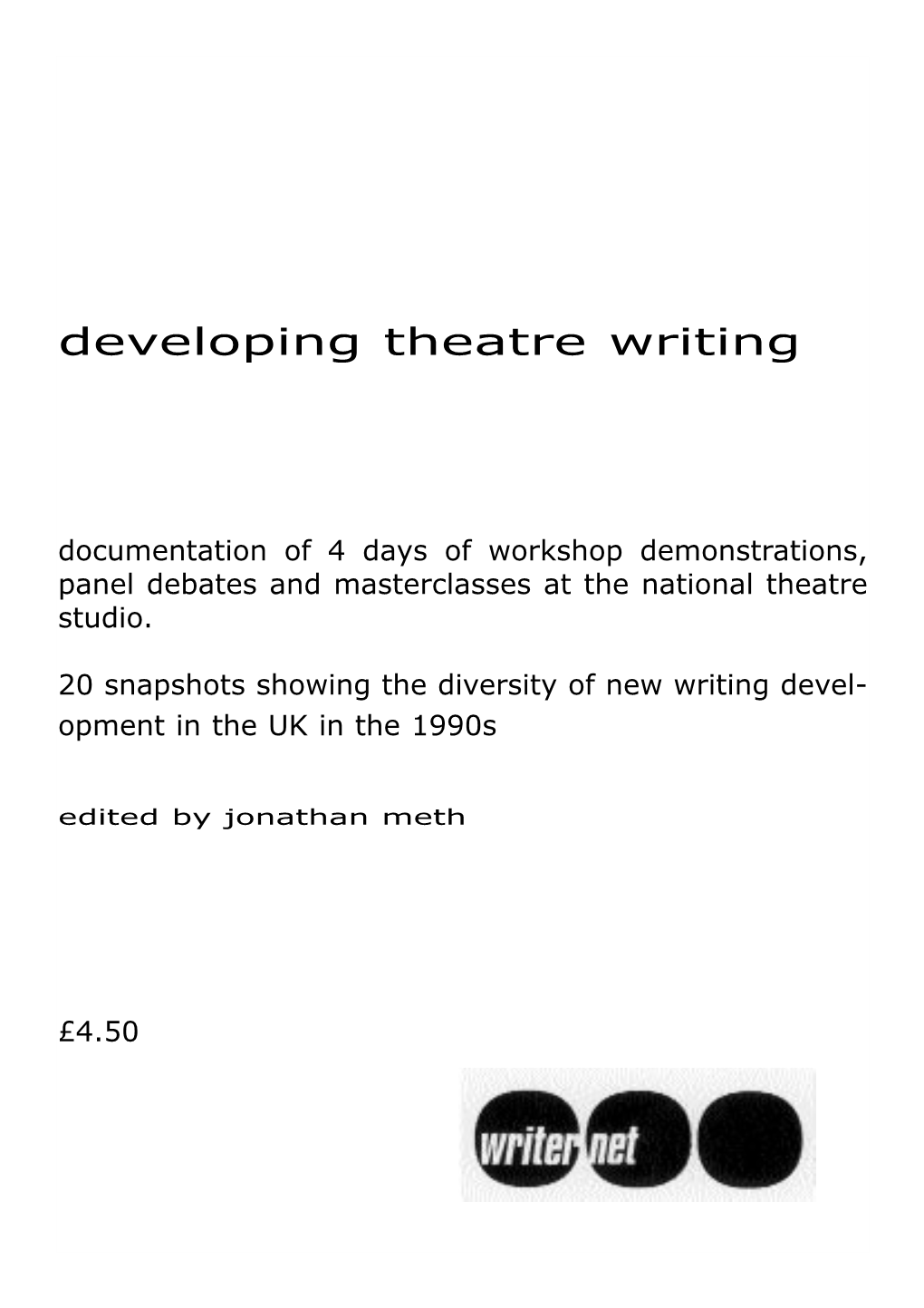 Developing Theatre Writing