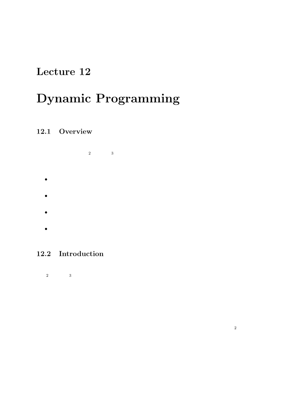 Dynamic Programming