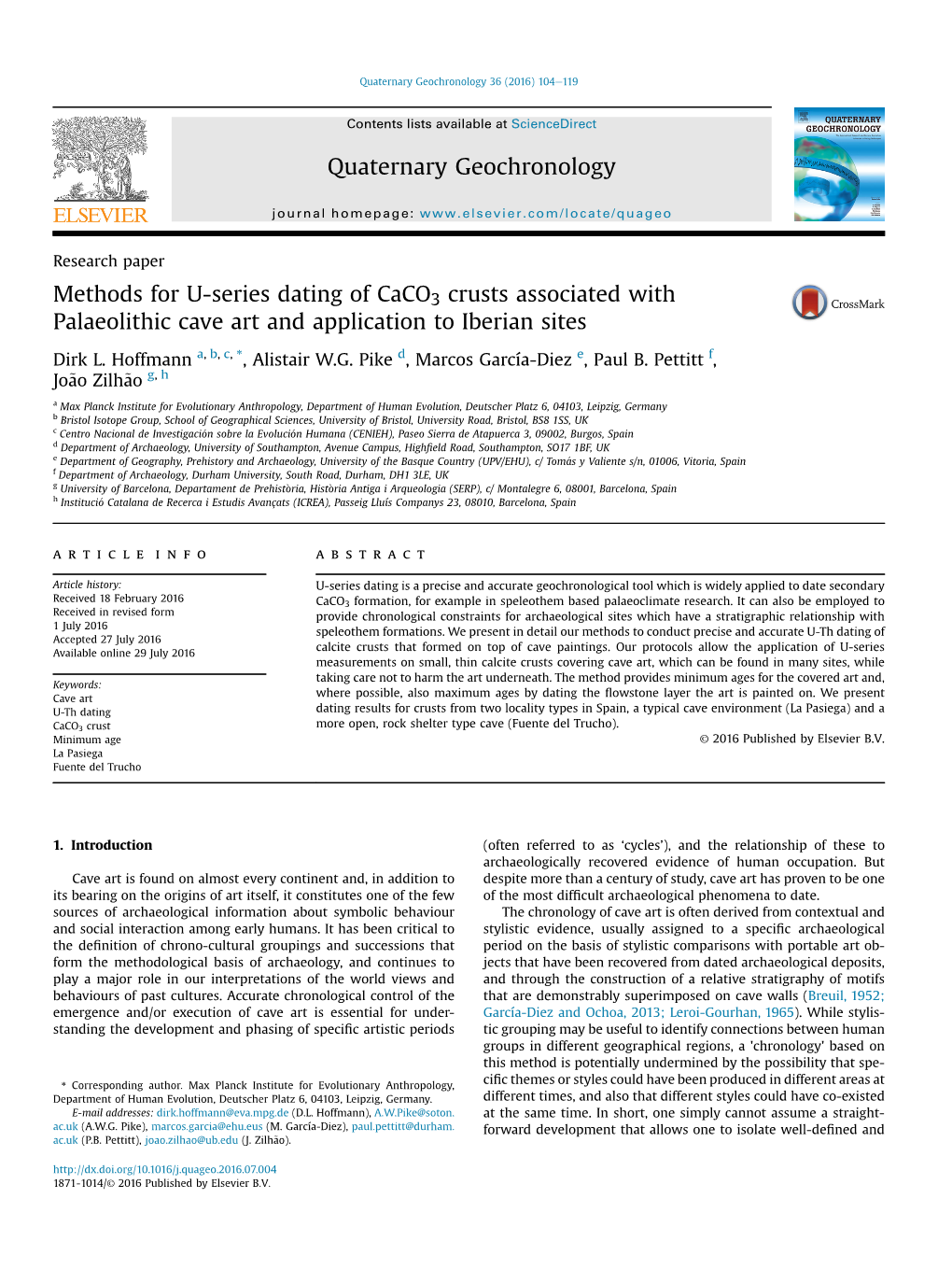 Quaternary Geochronology 36 (2016) 104E119