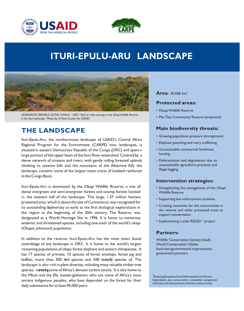 Ituri-Epulu-Aru Landscape