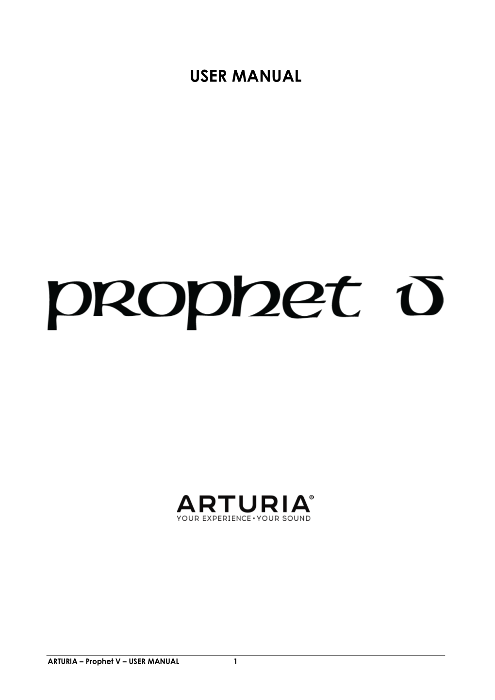 Arturia Prophet V User Manual