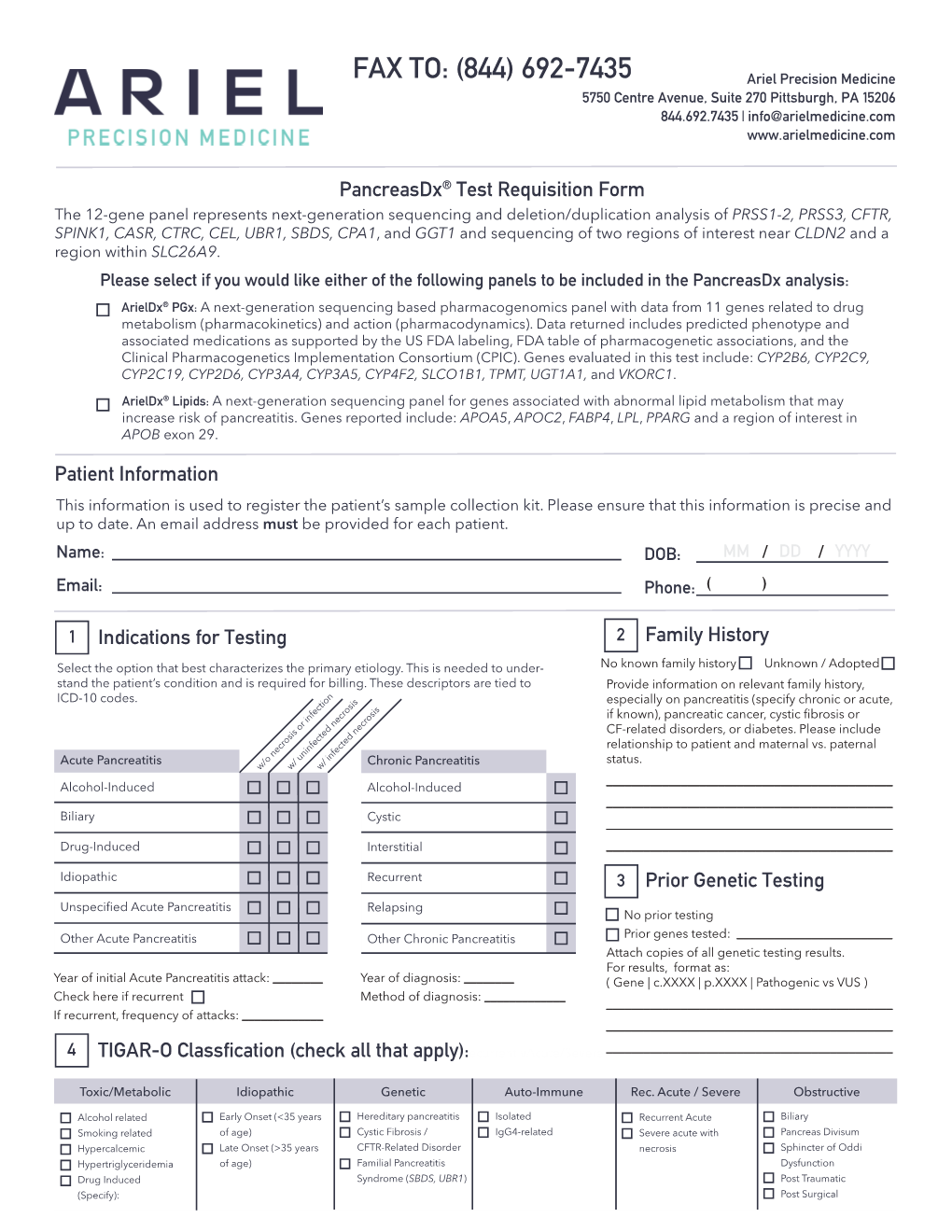 Fax Requisition Form