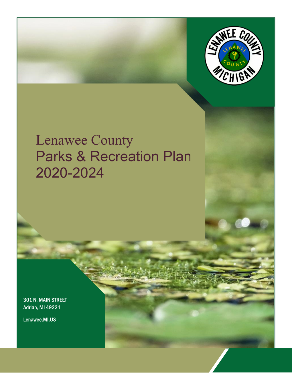Lenawee County Parks & Recreation Plan 2020-2024