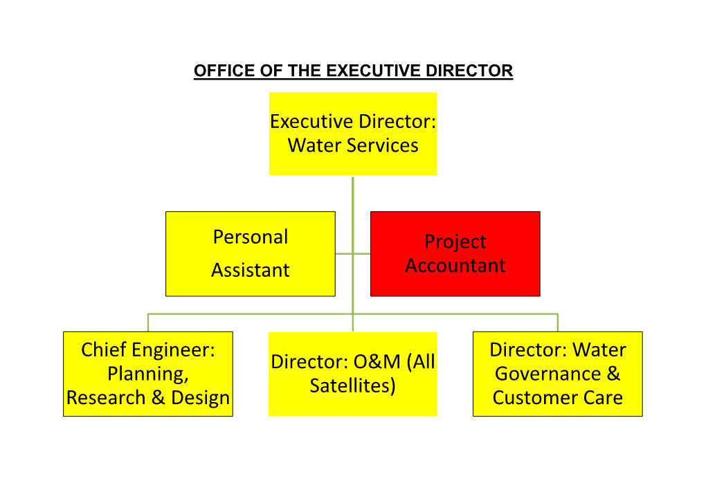 Executive Director: Water Services Chief Engineer: Planning