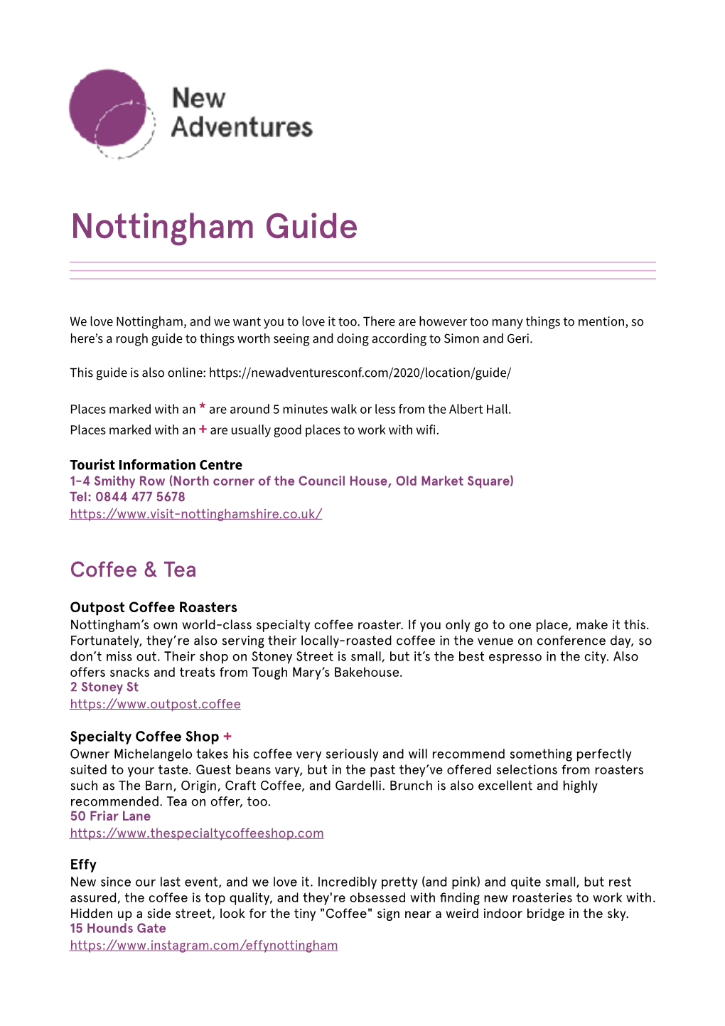Nottingham Guide
