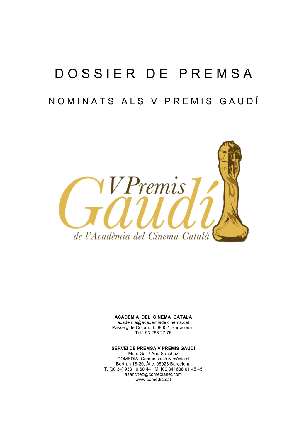 Dossier De Premsa NOMINATS