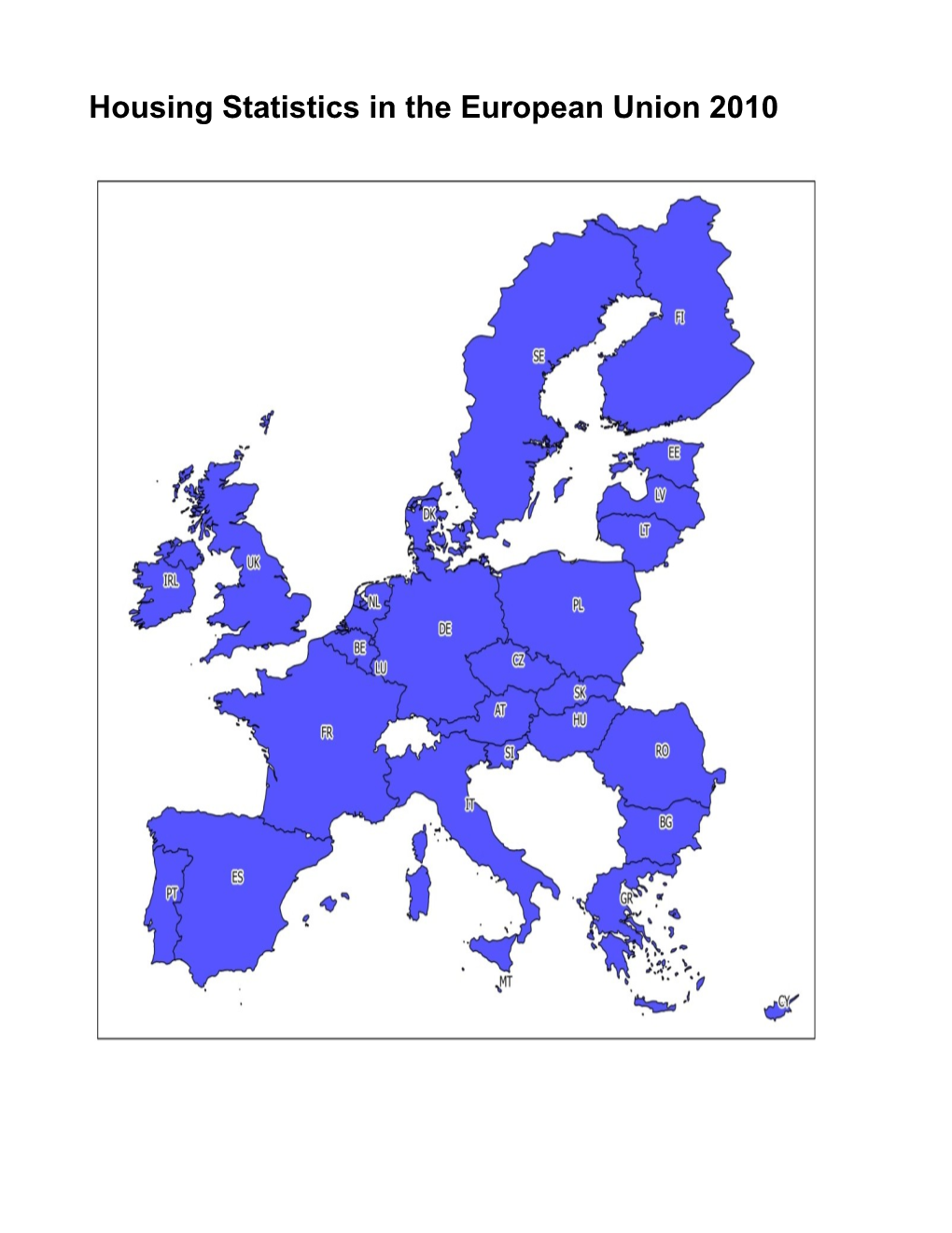 Housing Statistics in the European Union 2010