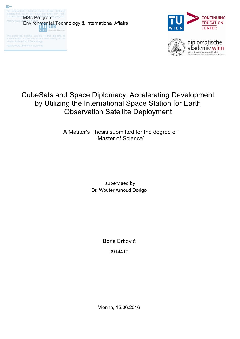 Cubesats and Space Diplomacy: Accelerating Development