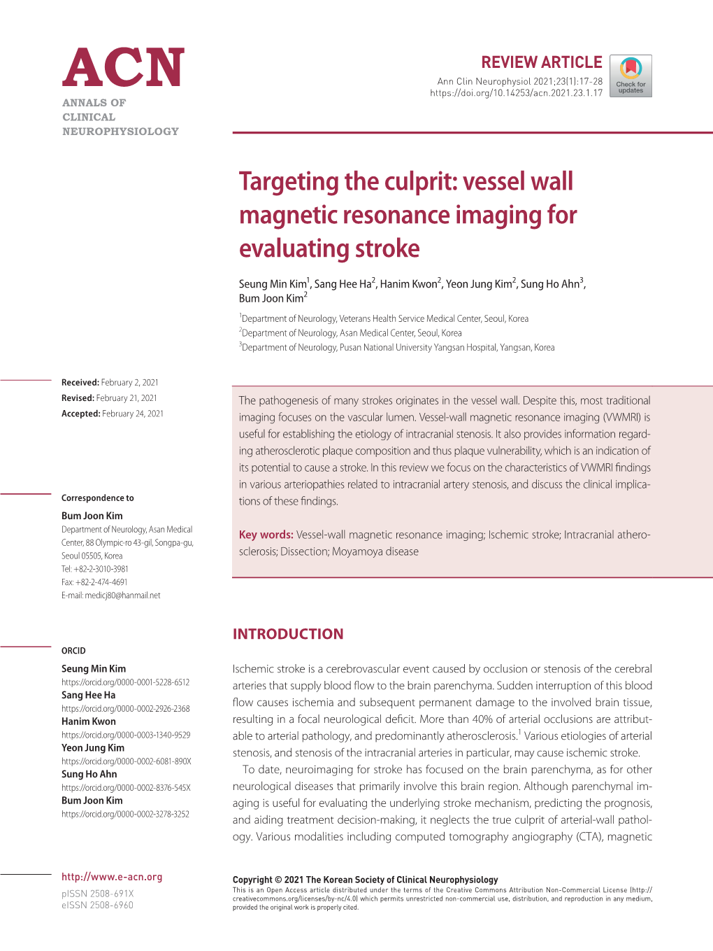 Vessel Wall Magnetic Resonance Imaging for Evaluating Stroke