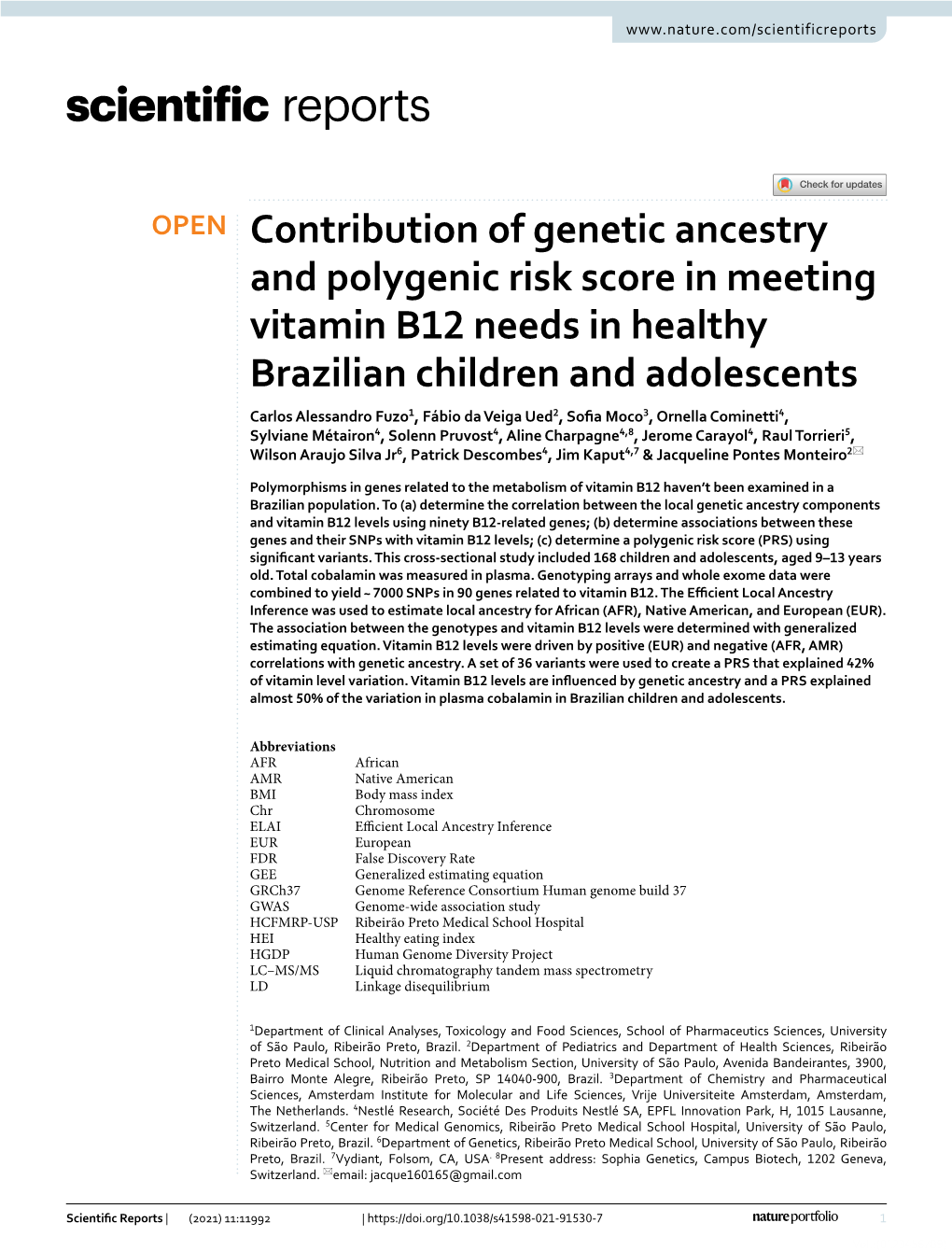 Contribution of Genetic Ancestry and Polygenic Risk Score in Meeting