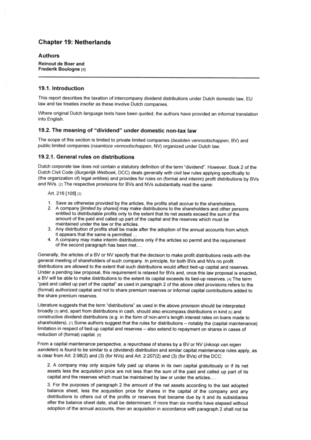 Taxation of Intercompany Dividends Under Tax Treaties and EU Law - Part Five: Cou