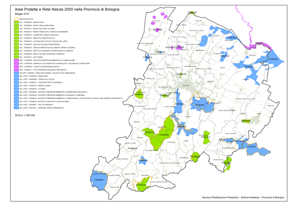 Aree Protette E Rete Natuta 2000 Nella Provincia Di Bologna IT4060009 Maggio 2010