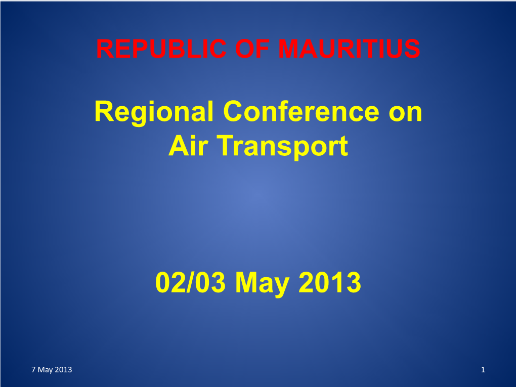 Department of Civil Aviation Mauritius