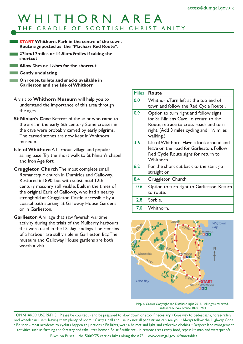 Whithorn Area the Cradle of Scottish Christianity