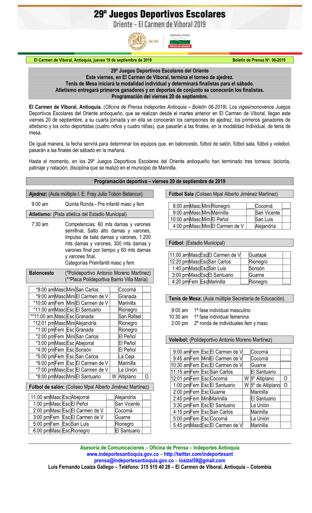 El Carmen De Viboral 06-2019