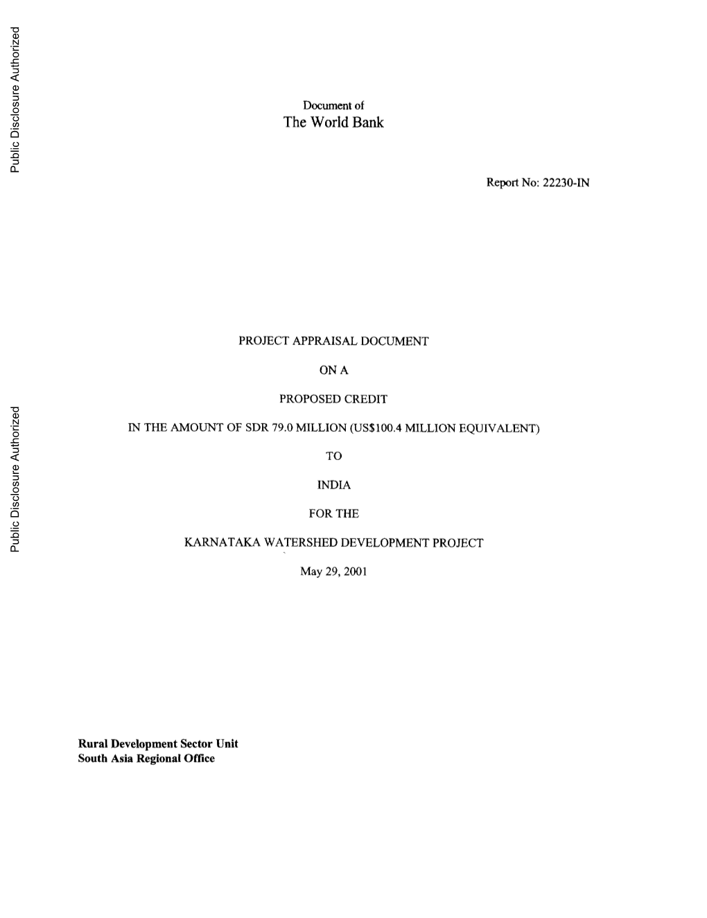 World Bank Document