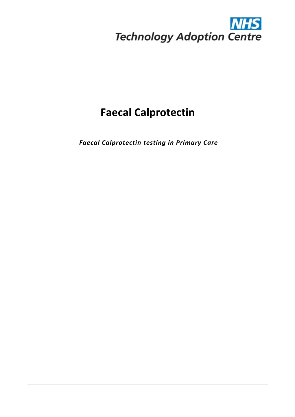 Faecal Calprotectin