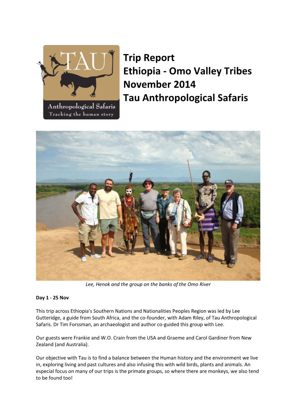 Trip Report Ethiopia - Omo Valley Tribes November 2014 Tau Anthropological Safaris