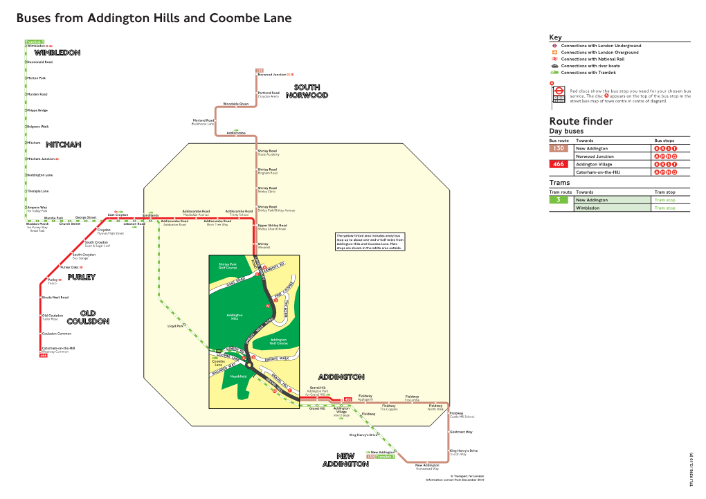 Buses from Addington Hills and Coombe Lane