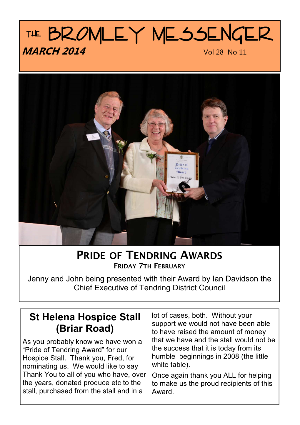 The Great Bromley and Little Bromley Messenger Magazine March 2014